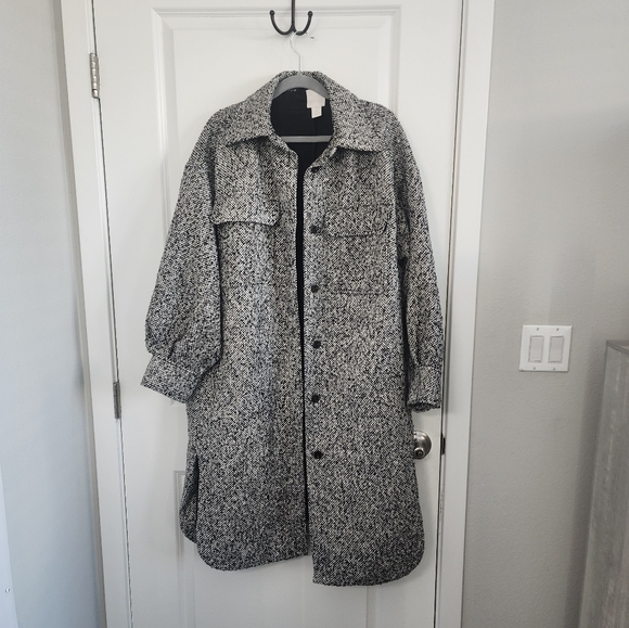 H&M Tweed Shacket size medium - Picture 2 of 6